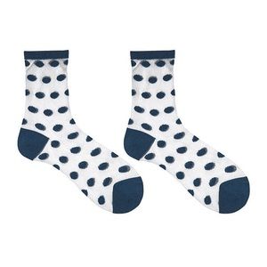 Hansel From Basel - Sheer polka dot crew sock